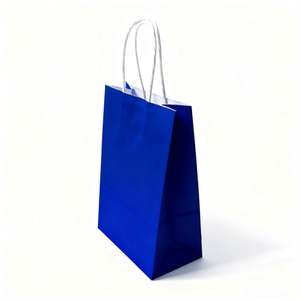 Sac en papier KM pour cadeaux/achats/marron/blanc/café/sacs cadeaux/emballage alimentaire/SOS/découpe à l'emporte-pièce/avec poignée torsadée/avec poignée plate/papier kraft/sac en papier - Product Image 2