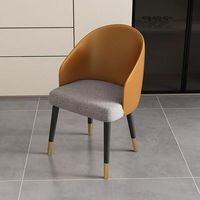 Chaise de salle à manger nordique en cuir, mobilier d'intérieur, vente en gros, chaises de salle à manger modernes de luxe pour restaurant et maison