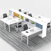 Cloison Modulaire en Bois pour Bureau, Poste de Travail Ergonomique Extensible avec Tiroir de Rangement, Facile à Assembler