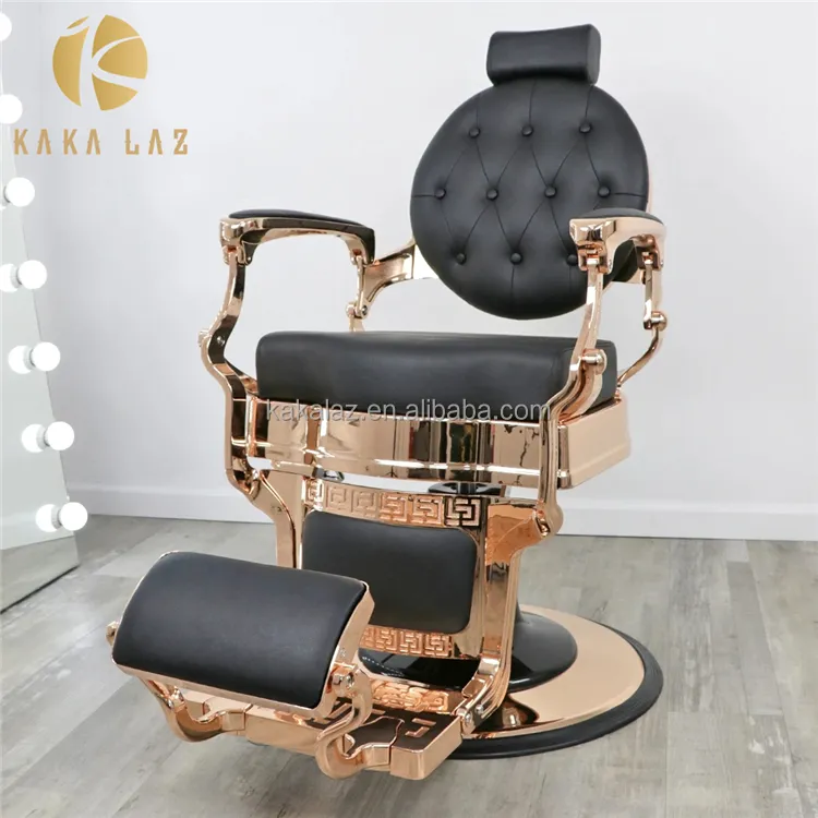 Salon mobilya beyaz altın barbing salon ekipmanları berber koltuğu berber koltuğu modern