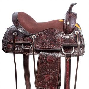 Premium Durable Genuine Leather Barrel Racing Western Saddle Stainless Steel <b>Hardware</b> (Seat Sizes 14-18) Multiple Colors - Product Image 3