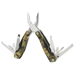 15 In 1 multi functional stainless steel needle nose plier aluminum camo coating multi purpose pliers for men gifts