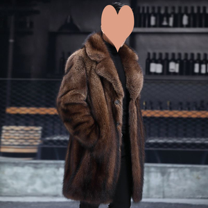 Cappotto Lungo in Ecopelliccia da <span class=keywords><strong>Uomo</strong></span> con Design Integrale e Lussuoso Tono <span class=keywords><strong>Marrone</strong></span> per l'Eleganza Invernale - Product Image 2