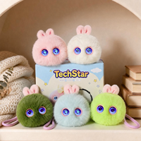 Peluche de lapin IA douce et de qualité supérieure avec yeux LED intelligents, chat vocal interactif, compagnon apaisant Kawaii, coffret cadeau