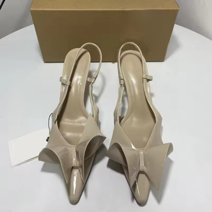 Sandali Estivi Sexy 2025 da <span class=keywords><strong>Donna</strong></span> con Tacco Alto a Punta, Fiocco e Scollatura Bassa, Modello Slip-On con Chiusura Alta per Esterni - Product Image 4