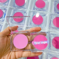 Palette de fard à joues pressé végétalien haute pigmentation, personnalisable avec logo, pour le visage, vente en gros