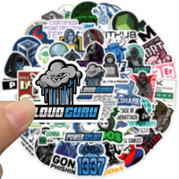 50 autocollants imperméables pour ordinateur portable, bouteille, voiture, avec logo de programmeur informatique, graffiti, code informatique