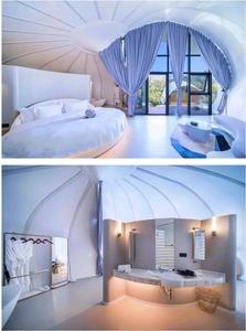 Cabanes de glamping en forme de citrouille avec salle de bain et toit de tente - Product Image 5