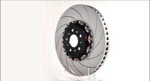 Disco de freno flotante de dos piezas con diseño antidecoloración y patrón perforado y ranurado personalizado para C190 AMG GT / GT-S A2314210212 - Product Image 3
