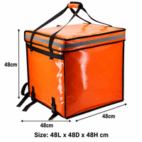 Sac isotherme imperméable extra large avec doublure en aluminium, panneau rigide en coton perlé, vente en gros, boîte de livraison alimentaire d'usine