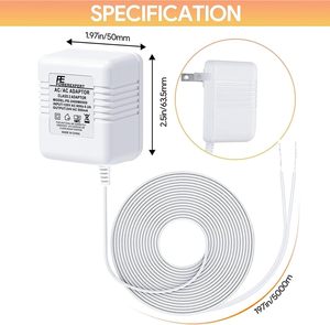 Transformador para Timbre, Adaptador de Corriente de 24V CA, Cable de Alimentación de 5 Metros Compatible con Timbres con Video Ring, <span class=keywords><strong>Nest</strong></span>, Hello, Wyze y Eufy - Product Image 5
