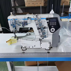 La machine à coudre industrielle Jack K7 à trois aiguilles et cinq fils peut détecter les changements d'épaisseur du tissu - Product Image 2