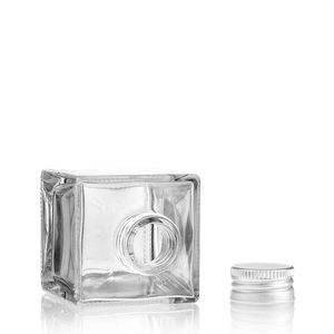 100ml Chai Thủy Tinh Phẳng với vít nắp nhôm hình khối sậy khuếch tán chai - Product Image 4