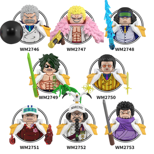 WM6187-6195 Anime 1 Piece Luffy Yamato Sabo Sanji Jinbe Robin Zoro Nami Chopper <span class=keywords><strong>Brook</strong></span> Usopp Franky Boa Bloques de Construcción Juguetes para Niños - Product Image 4