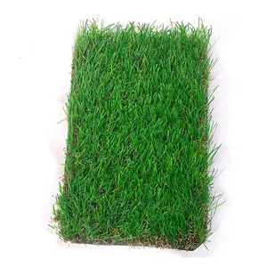 Popular 4 tones realistic green grass color Artificial grass simulate garden court turf PP PE decoration grass