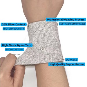Silberfaser-Leitung-Behalter EMS TENS-Einheit Schmerzlinderungssystem elektronische Impulstherapie Elektrodenarmband mit Schnapp - Product Image 5