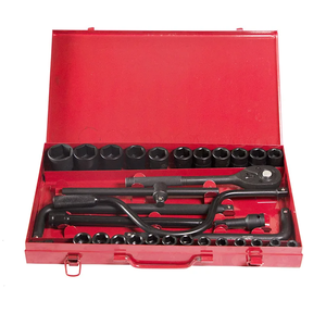 Surtido de enchufes poco profundos/SAE estándar y tamaños métricos <span class=keywords><strong>32</strong></span> piezas <span class=keywords><strong>1</strong></span>/2 "<span class=keywords><strong>42</strong></span> <span class=keywords><strong>Cr</strong></span>-Mo Drive Jumbo Master Impact Socket Set - Product Image 1