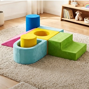 Offre Spéciale Usine : Ensemble de Jeu 7-en-1 pour Enfants, Escalade et Glisse, Éveil Éducatif, Blocs de Construction Modulaires Colorés en Forme de Canapé - Product Image 1
