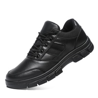 Chaussures de travail décontractées pour hommes, toutes noires, solides, imperméables, antidérapantes, respirantes, résistantes à la saleté, pointures 39-46