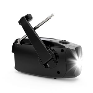 Linterna LED Portátil de Emergencia con Radio de Manivela, Pantalla Digital, Banco de Energía de 2000mAh, Cargador de Teléfono, Radio AM/FM/NOAA - Product Image 3