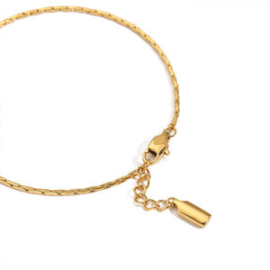 EManco Bijoux fins <span class=keywords><strong>Bracelet</strong></span> en or 18 carats minimaliste étanche pour hommes <span class=keywords><strong>Bracelet</strong></span> à maillons en <span class=keywords><strong>fil</strong></span> d'acier inoxydable 316 pour hommes - Product Image 5