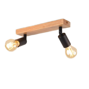 Plafonnier LED en <span class=keywords><strong>bois</strong></span> à intensité variable, <span class=keywords><strong>spot</strong></span> pour magasin, hôtel, restaurant, hall d'exposition, supermarché, éclairage commercial - Product Image 1