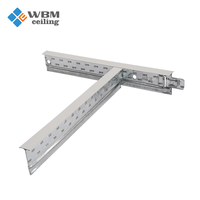 Fournisseur de matériaux de construction WBM, conception de plafonds, cadre métallique suspendu, angle mural, grille de plafond T15, barre en T pour panneaux en fibres minérales