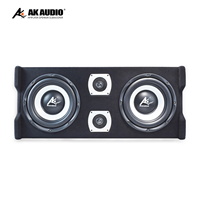 Subwoofer Mobil Aktif S-WA07 10/12 Inch 12V High Power Bass Box dengan Amplifier Terintegrasi dan Tweeter, Upgrade Audio Mobil