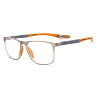 Montures de lunettes rectangulaires pour adultes, anti-lumière bleue, avec verres en verre, design léger à monture complète, sangles souples en silicone, dorées