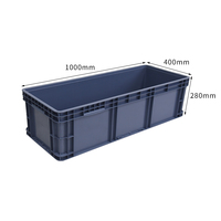 1000*400*280 EU grand Volume ménage mobile empilable caisse mobile en plastique grande capacité stockage conteneur en plastique