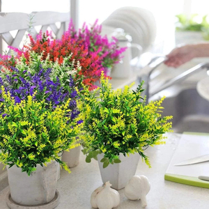 Ramo de Lavanda Artificial de 5/7 Ramas, Flores Falsas de Plástico, Simulación de Ramo, Decoración para Interiores, Hogar, Mesa, Adornos - Product Image 1