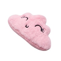 Coussin chauffant réutilisable en forme de nuage rose, en blé, pour micro-ondes