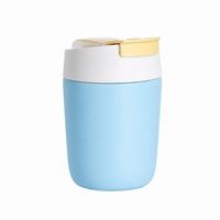 Mug à café noir premium 360 ml avec couvercle double usage, tasse réutilisable pour collections de cadeaux d'entreprise
