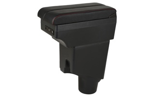 Boîte d'accoudoir de <span class=keywords><strong>voiture</strong></span> <span class=keywords><strong>en</strong></span> cuir PU noir pour Toyota pour Yaris 2018-2022 7 glissière de conception USB et accessoires intérieurs <span class=keywords><strong>en</strong></span> <span class=keywords><strong>bois</strong></span> à double couche - Product Image 6