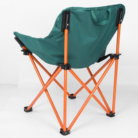Harga Promo Kursi Lipat Baja untuk Camping, Kursi Bulan Outdoor, Kursi Portabel Logam untuk Camping dan Memancing dengan Kantong Samping