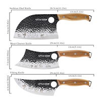 Couteau de Chef Viking fait à la main 6 pouces couteau à désosser de boucher en acier au carbone forgé couteau d'abattage de Camping de cuisine en acier inoxydable pour la viande