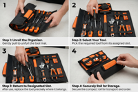 Ensemble d'outils à main professionnels avec des outils en acier spécial de haute qualité pour l'entretien industriel, la réparation en atelier