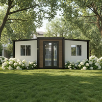 Maisons conteneurs de luxe extensibles 20/40 pieds, couleurs personnalisables, design moderne du milieu du siècle, écologiques, économiques, 2-3 chambres