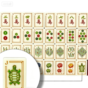 Jeu de tuiles de mahjong américain personnalisé en acrylique gravé rouge et bleu, tapis de jeu de mahjong sur mesure, jeu de table, divertissement et jeux d'argent - Product Image 5
