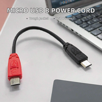 Kabel Ekstensi Daya Micro USB B Male ke B Male 1m untuk Ponsel & Power Bank dengan Selubung PVC