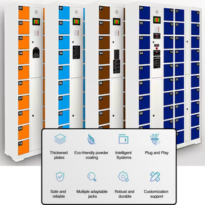 Casillero inteligente que funciona con monedas Casillero de carga de teléfono celular inteligente con cable de carga múltiple 3 en 1 para teléfonos móviles iPhone <span class=keywords><strong>Xiaomi</strong></span> - Product Image 5