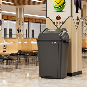 <span class=keywords><strong>20L</strong></span> Văn Phòng Nhà Hàng Hình Chữ Nhật Nhà Bếp Nhựa Tái Chế Thùng Rác Bin Thùng Rác Có Thể Thùng Rác Với Đẩy Nắp - Product Image 2