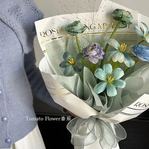 <span class=keywords><strong>Tando</strong></span> 45x30.2cm Bouquet Frais Matériel D'emballage Film Mat Simple Étanche Anglais Or Estampage Fleur Fraîche Papier D'emballage - Product Image 6