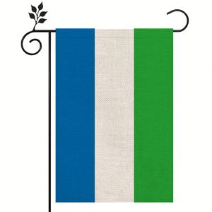 Bandera de Sierra Leona para Exteriores, Material de Lino de Alta Calidad, 12*18 Pulgadas, Más Estilos para Elegir - Product Image 1