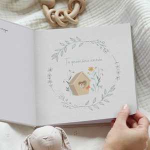 LABON Livre de souvenirs de naissance pour bébé Album de première année Livre personnalisé pour bébé Journal souvenir Milestone <span class=keywords><strong>Cadeau</strong></span> pour bébé - Product Image 3