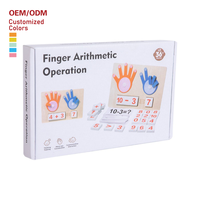 Ensemble Classique et Ludique de Blocs Montessori pour l'Apprentissage des Nombres, Jouets Éducatifs de Comptage par les Doigts pour Enfants Garçons Filles