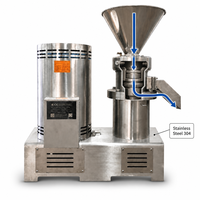 Machine professionnelle de broyage de tahini et de graines de sésame, broyeur automatique de pâte de noix à couple élevé pour usine de sauces commerciale