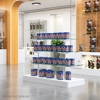 Vitrine de présentation en verre trempé robuste de haute qualité pour supermarché, bijouterie, magasin de détail