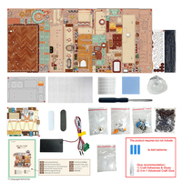Tonecheer Grosir LED 3D Puzzle Kayu Model Kafe Mocha Toko Roti DIY Miniatur Diorama untuk Kerajinan Mainan Hadiah Toko