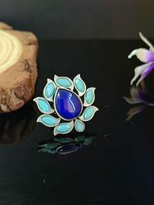 Anillo de latón oxidado antiguo Chapado en plata 925 para mujeres y niñas, joyería de producto a granel personalizable - Product Image 5